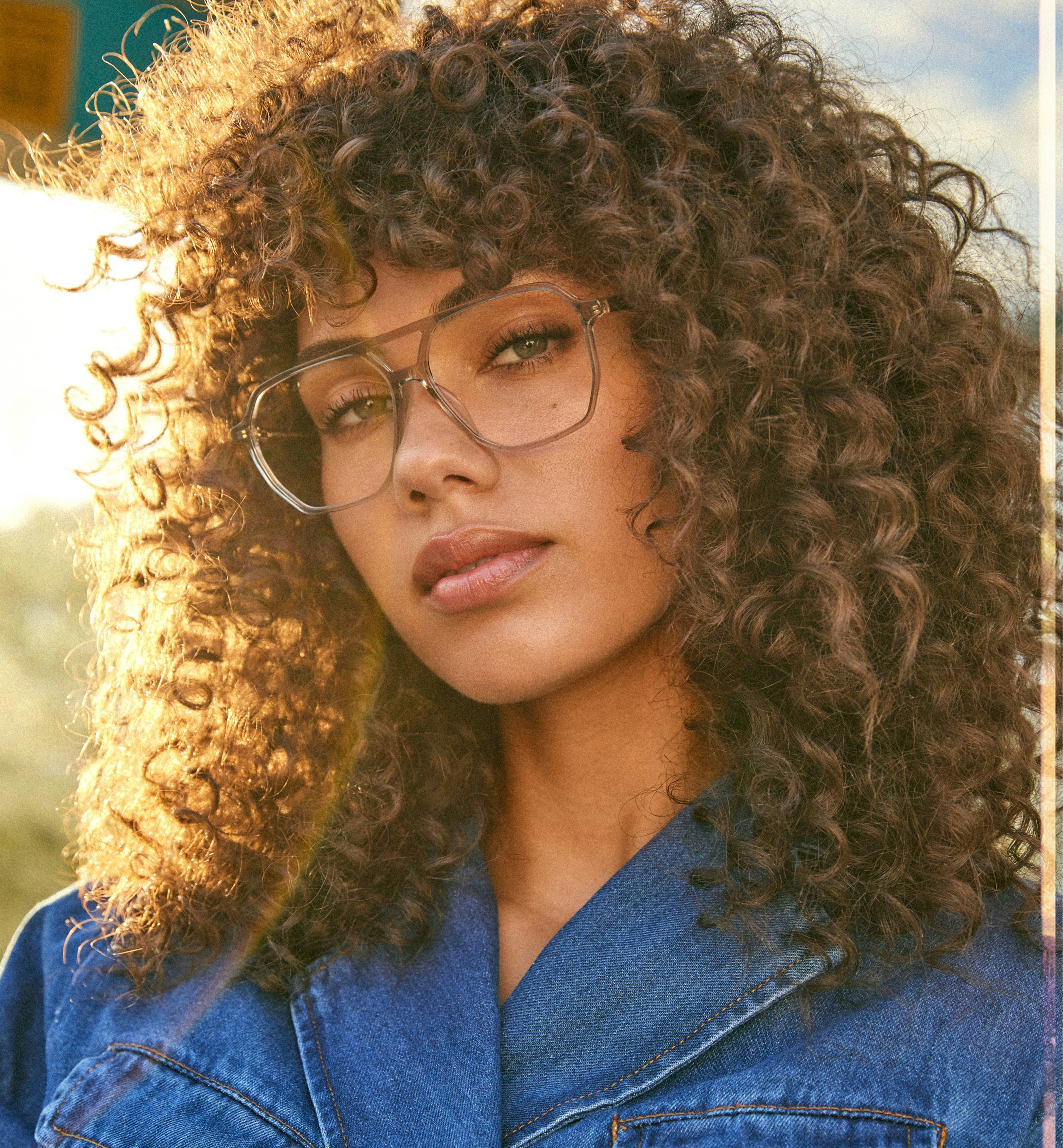 Raven Clear Khaki - Prescription Eyeglasses by BonLook
