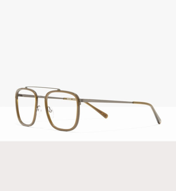 Ferris Clearly Olive – Prescription Eyeglasses by BonLook