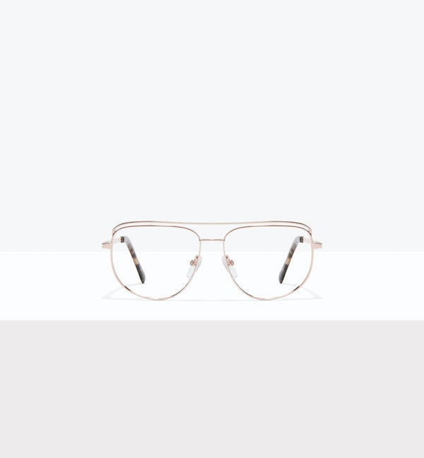 Lofty Rose Gold Prescription Eyeglasses by BonLook